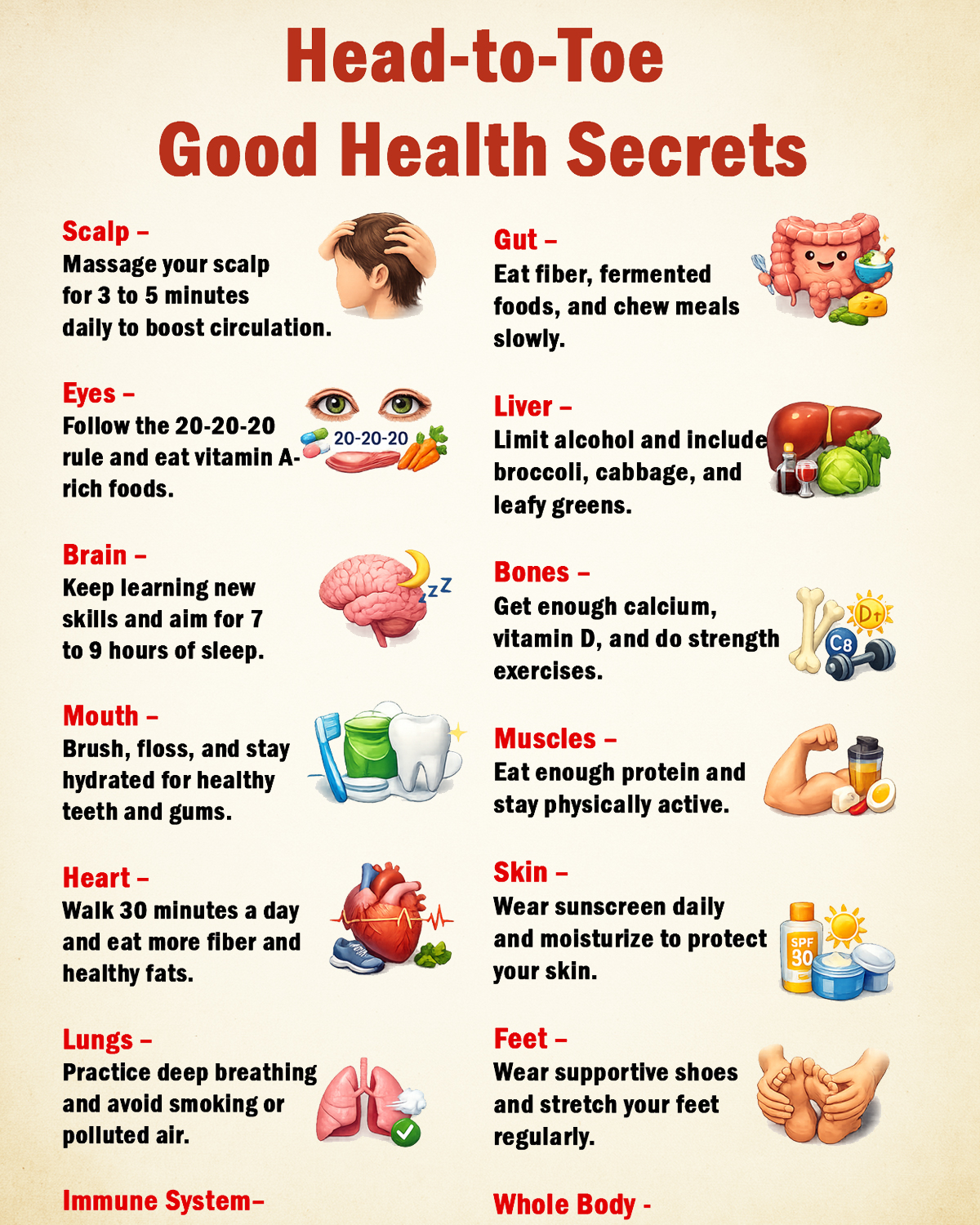 Head-to-Toe Good Health Secrets