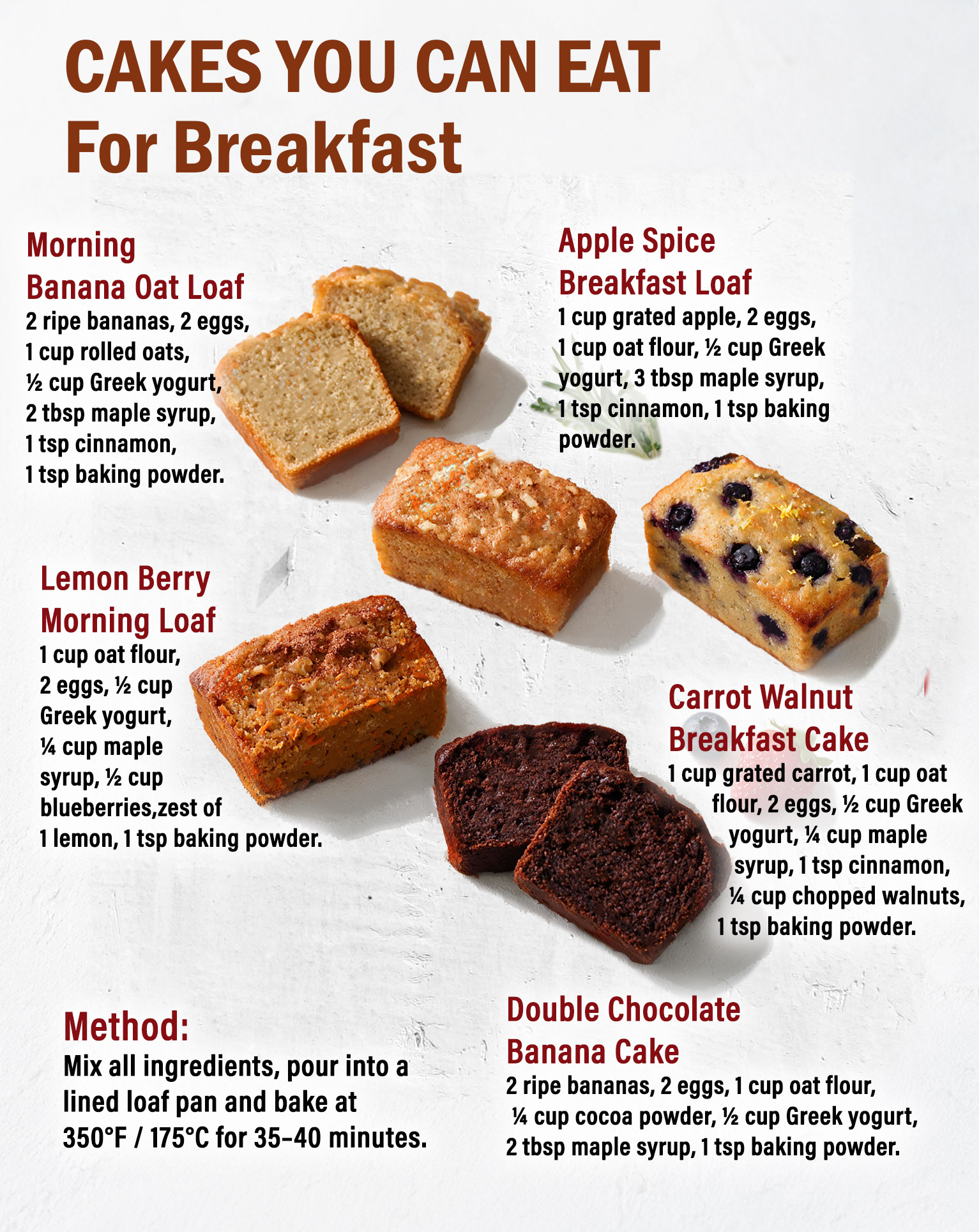 CAKES YOU CAN EAT FOR BREAKFAST